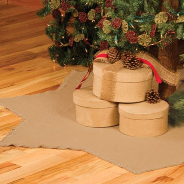 Burlap Natural Christmas Tree Skirt 48 VHC Brands - The Fox Decor